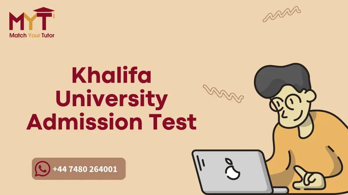 Khalifa University admission test Maths topics and example preparation